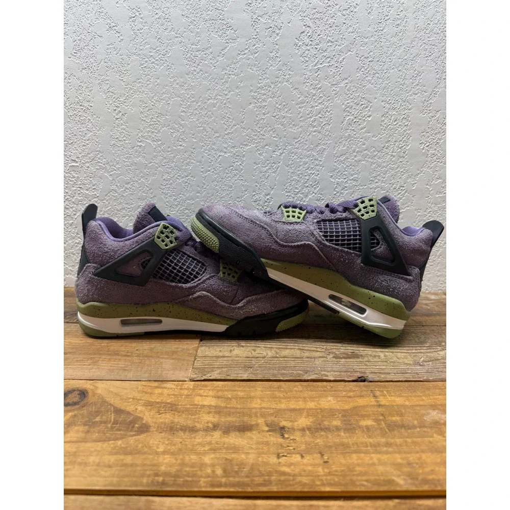 Jordan 4 Retro Canyon Purple Suede Sneakers Mens AQ9129-500